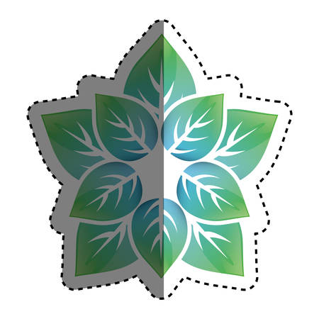 Leaves natural concept icon vector illustration graphic designのイラスト素材