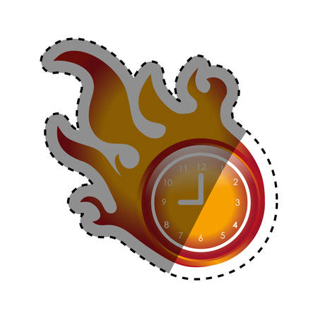 Time clock concept icon vector illustration graphic designのイラスト素材
