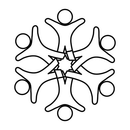 People abstract pictogram icon vector illustration graphic designのイラスト素材