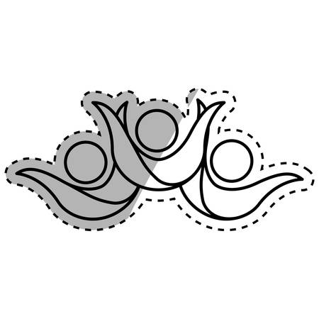 People abstract pictogram icon vector illustration graphic designのイラスト素材