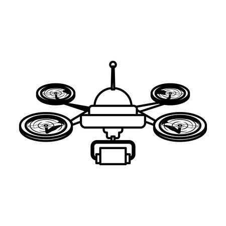 Drone robot technology icon vector illustration graphic designのイラスト素材