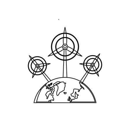 Wind turbine energy icon vector illustration graphic designのイラスト素材