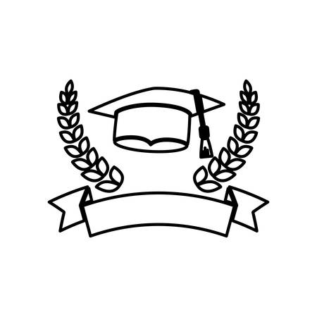 Isolated graduation hat icon vector illustration graphic designのイラスト素材