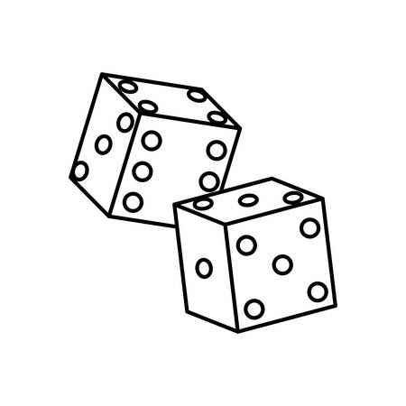 Casino game dices icon vector illustration graphic designのイラスト素材
