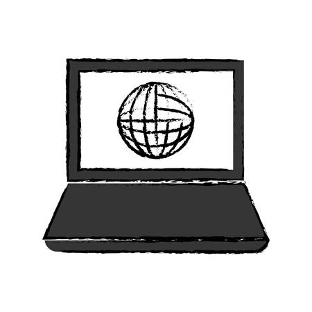 Laptop computer technology icon vector illustration graphic designのイラスト素材