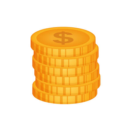 Coins money isolated icon vector illustration graphic designのイラスト素材