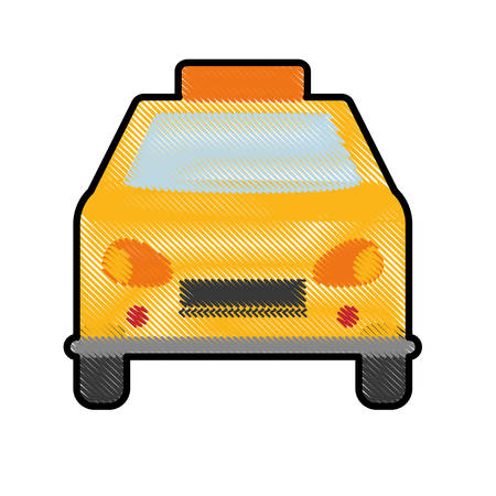 taxi car icon over white background. colorful design. vector illustrationのイラスト素材
