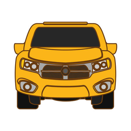 pick up truck vehicle icon over white background. colorful design. vector illustrationのイラスト素材