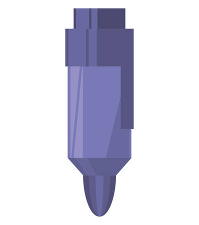 colored marker purple supplie school vector illustration eps 10のイラスト素材