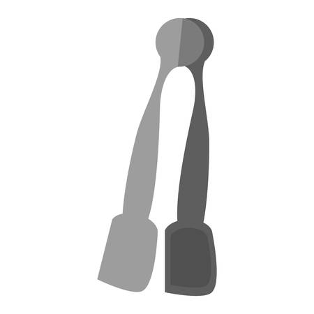 tongs kitchen and cooking utensils shadow vector illustration eps 10のイラスト素材