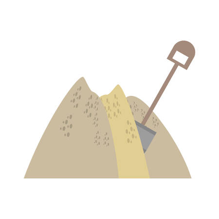 mining mineral sand pile shovel vector illustration eps 10のイラスト素材