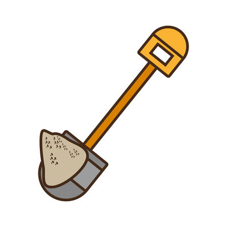 cartoon mining mineral sand shovel vector illustration eps 10のイラスト素材