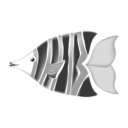 sea fish icon over white background. vector illustrationのイラスト素材
