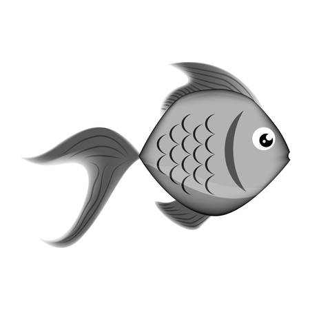 sea fish icon over white background. vector illustrationのイラスト素材