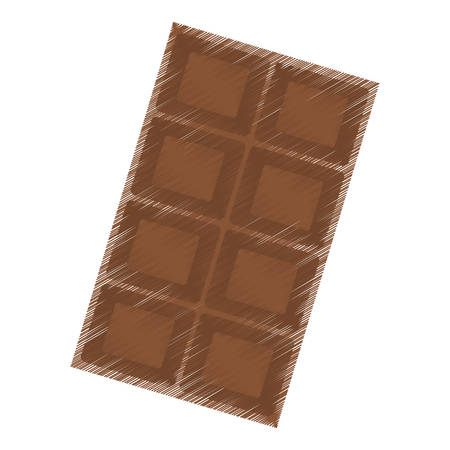 chocolate bar icon over white background. colorful design. vector illustrationのイラスト素材