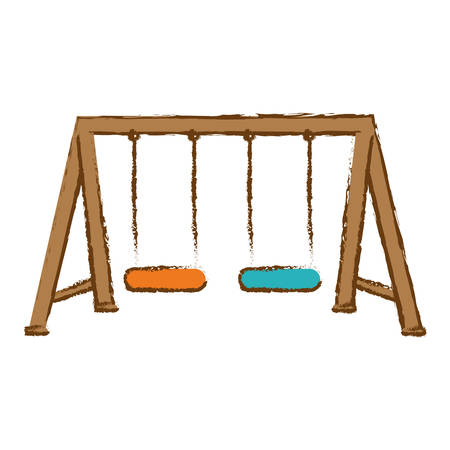 swing playground icon image vector illustration designのイラスト素材