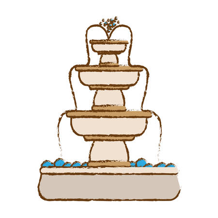 classical fountain icon image vector illustration designのイラスト素材