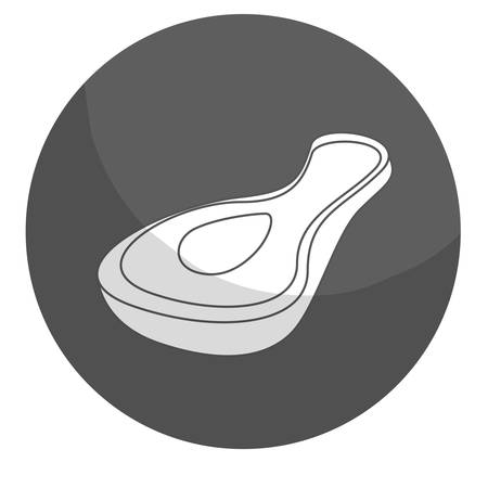 avocado vegetable icon inside circle frame over white background. black and white design. vector illustrationのイラスト素材