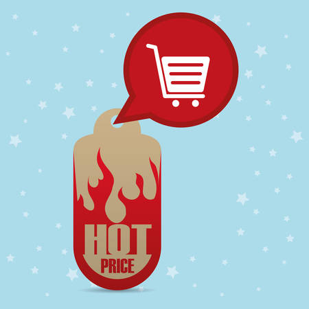 tag price hot price bubble speech cart vector illustration eps 10のイラスト素材