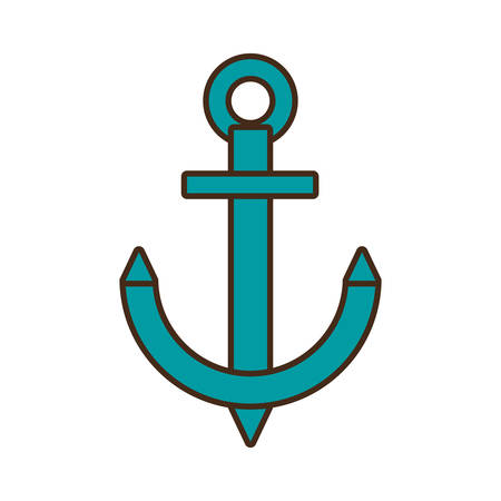 cartoon anchor nautical travel maritime vector illustration eps 10のイラスト素材