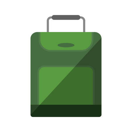green suitcase travel equipment shadow vector illustration eps 10のイラスト素材