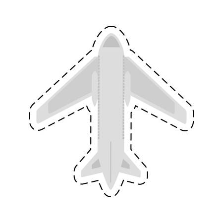 airplane travel business vacation cut line vector illustration eps 10のイラスト素材