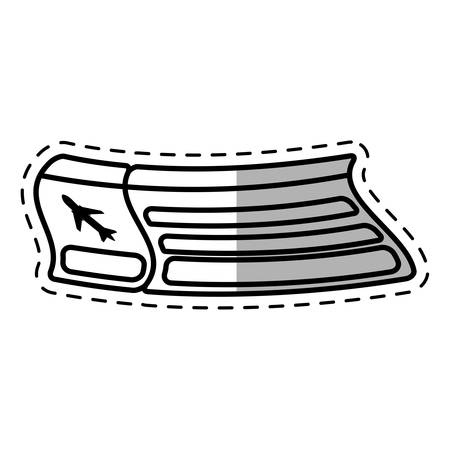 ticket airplane travel shadow vector illustration eps 10のイラスト素材