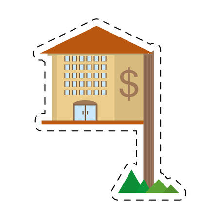 real estate property value residential cut line vector illustration eps 10のイラスト素材