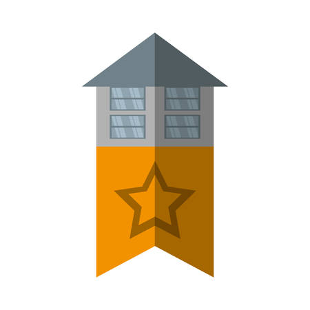 real estate building construction star banner shadow vector illustration eps 10のイラスト素材