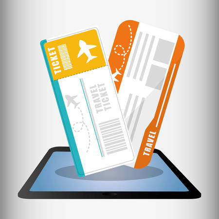 travel ticket online technology digital vector illustration eps 10のイラスト素材