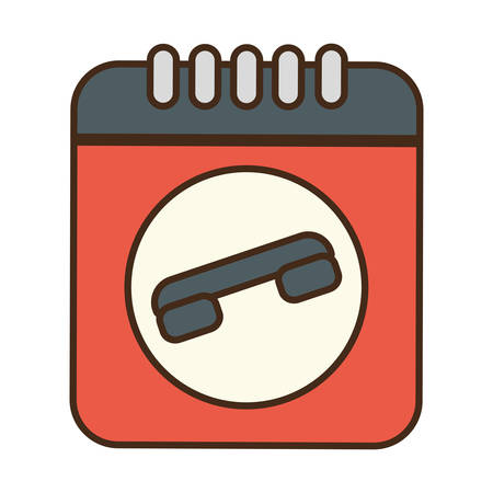 cartoon notepad directory contacts telephone vector illustration eps 10のイラスト素材