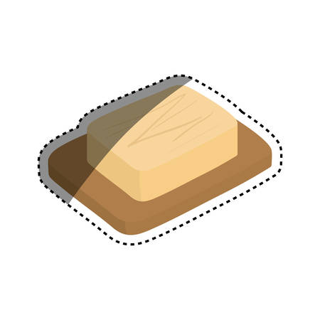 cheese dairy food icon vector illustration graphic designのイラスト素材