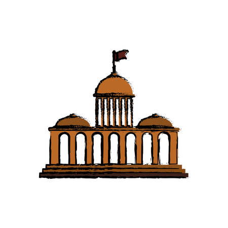 Court building symbol icon vector illustration graphic designのイラスト素材