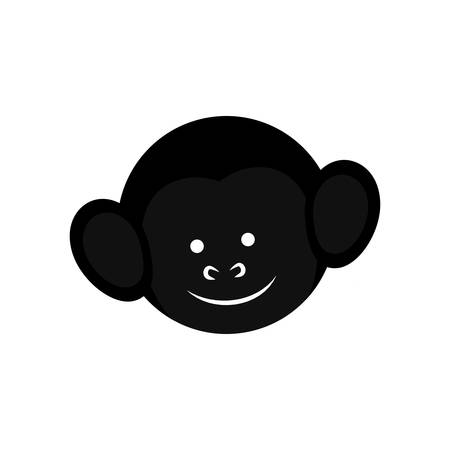 cute mokey cartoon icon vector illustration graphic designのイラスト素材