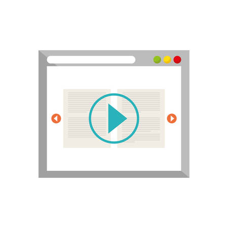 Online video media icon vector illustration graphic designのイラスト素材