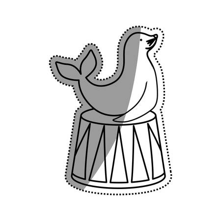 Sealion cartoon animal icon vector illustration graphic designのイラスト素材