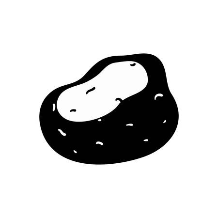 Fresh potato vegetable icon vector illustration graphic designのイラスト素材