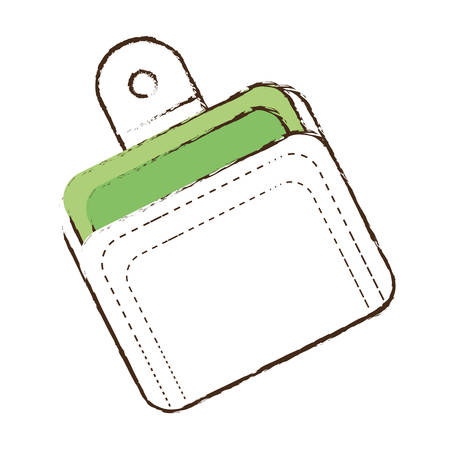 sketch wallet money cash currency sketch vector illustration eps 10のイラスト素材