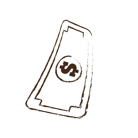 sketch draw bill money currency dollar vector illustration eps 10のイラスト素材