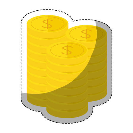 money coins  icon image vector illustration designのイラスト素材