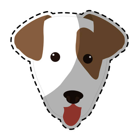 pedigree dog breed icon image sticker  vector illustration designのイラスト素材