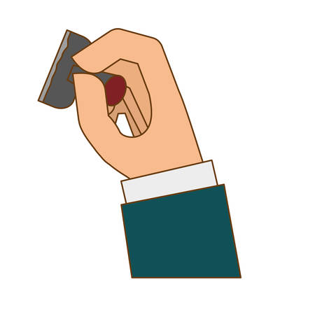 hand holding stamp icon image vector illustration designのイラスト素材