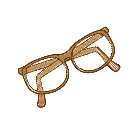 glasses accessory icon over white background. vector illustrationのイラスト素材
