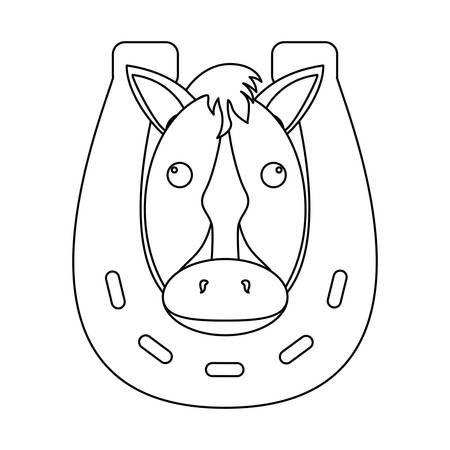 horse equine emblem image vector illustration designのイラスト素材