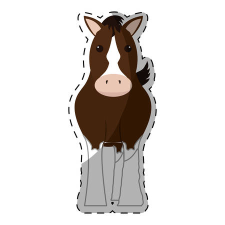 horse equine icon image vector illustration designのイラスト素材