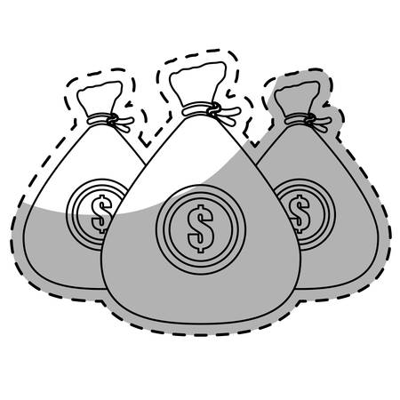 cash money related icons image sticker vector illustration designのイラスト素材