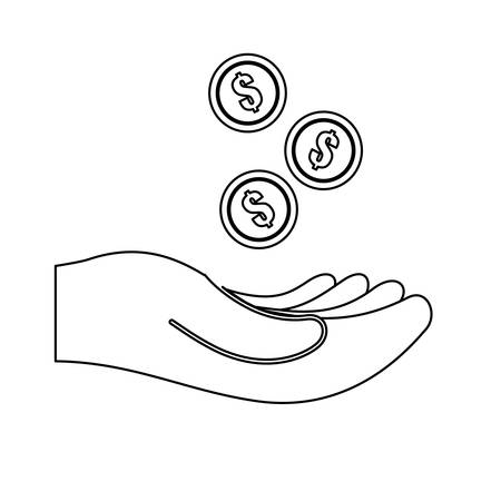 cash money related icons image sticker vector illustration designのイラスト素材