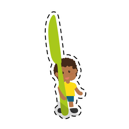 young child and healthy eating related image vector illustration designのイラスト素材