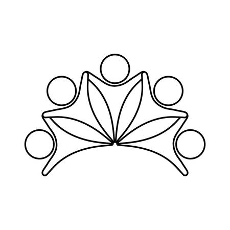 Abstract people symbol icon vector illustration graphic designのイラスト素材