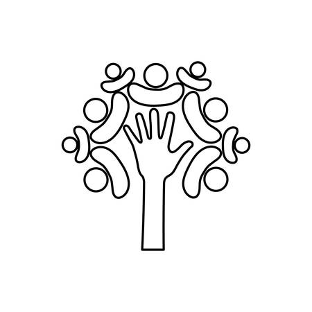 Abstract people symbol icon vector illustration graphic designのイラスト素材